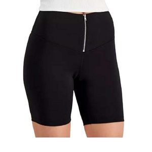 I.N.C. INTERNATIONAL CONCEPTS Zipper Compression Bike Shorts LARGE (818)